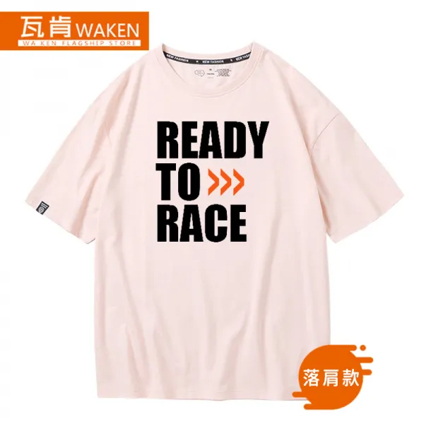 Ktm 모터사이클 동호인 반팔 티 순면 오토바이 라이더 트랙 티셔츠 핑크 4