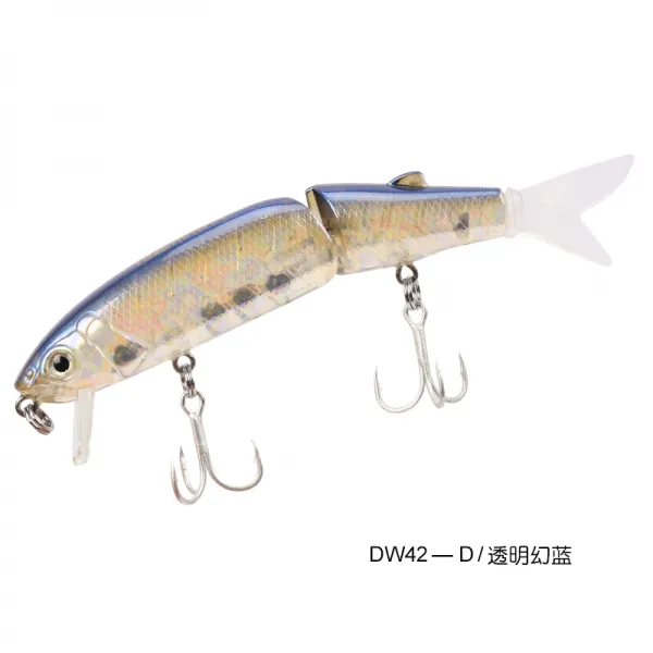 왕눈이에기 DW42113밀리미터 13그램 2개마디 부드러운꼬리 미노우 물에뜨는 루어 가짜미끼 미끼, T03-투명한 환청