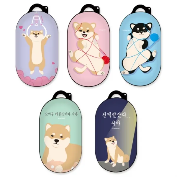 에구시바 러블리 갤럭시 버즈 하드케이스 (키링포함), 풀어조 시시, 에어팟