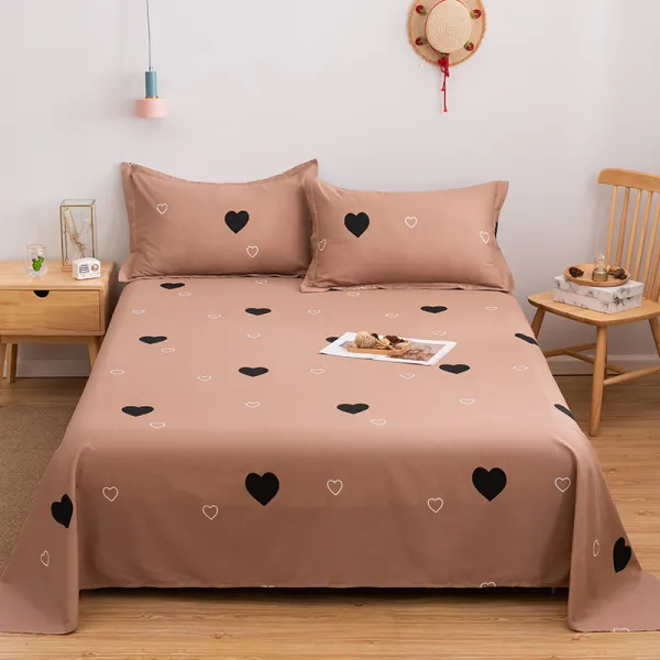 슈퍼싱글글매트커버세트 두꺼운 순면 싱글침대 1.5미터 쓰리피스 더블침대 학생기숙사 이불 C08 230*250 베개커버 사용 1.8침대 