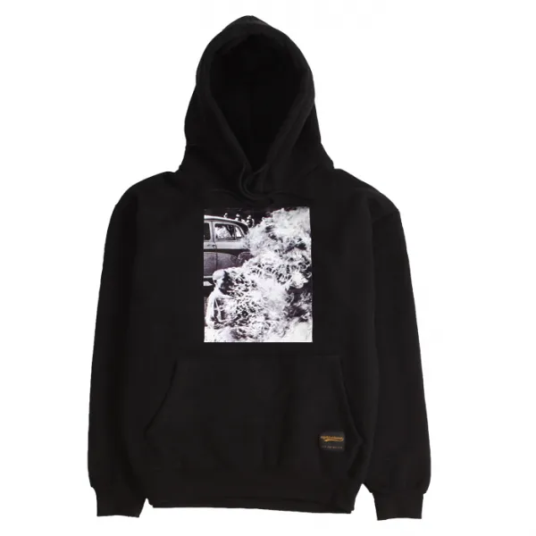 자체브랜드 에잇볼륨 너바나 기모 후드 블랙