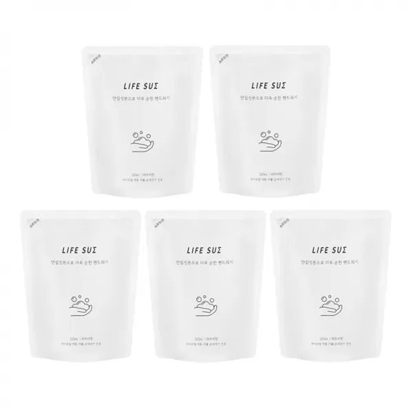 라이프썸 핸드워시 320ml (자동 손세정기 전용) 파우더향 x 5개 리필형 항균 거품형 손세정제 핸드솝 물비누, 단품