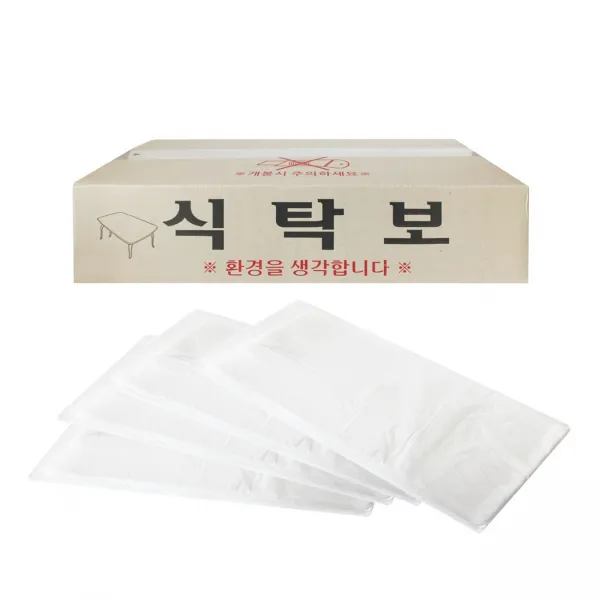 킹스봉 업소용 위생 비닐 테이블러너 식당 횟집 돌잔치 일회용 식탁보 _평판형 Box 5팩 70매입