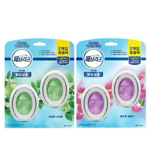 [내일도착] 페브리즈 화장실용 비치형 6ml x 4개, 산뜻한 사과향 6ml x 4개, 상세설명 참조