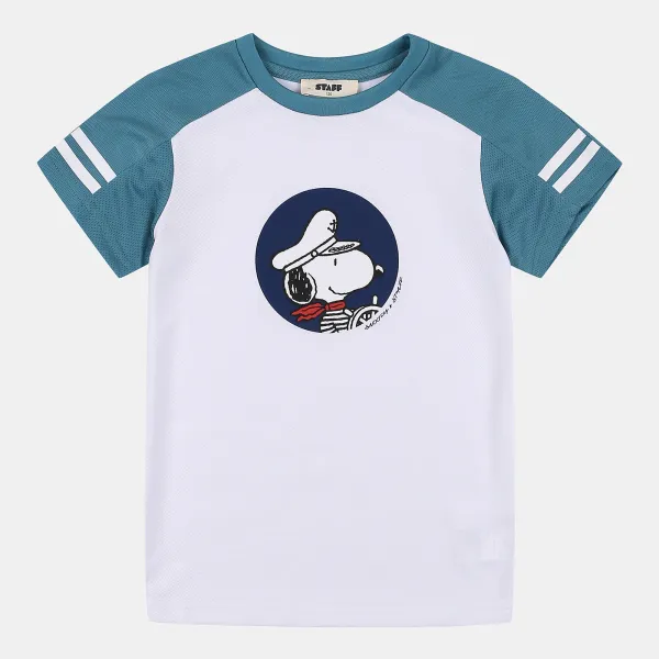 스탭키즈 쿨 소재 !!착한가격 50% 할인..귀여운 스누피 라글런 티셔츠