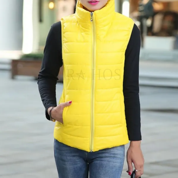 Kirahosi 여성 패딩 조끼 베스트 빅사이즈 경량 웰론 조끼 캐주얼 Z 8 +덧신 증정 Efqj5rz