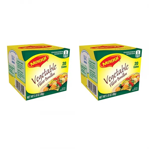 Maggi Vegetable Flavor Bouillon Cubes 매기 야채맛 부용 큐브 2.8oz(80g) 2팩, 1개