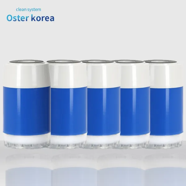 오스터 600ml 피팅 2호녹물 석회석 흙탕물 염소냄새제거 정수기, 카본필터5인치(5개세트)