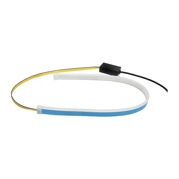 Royalways30CM LED 지구 빛 DRL 가동 가능한 주간 야간 항행 등 방수 가동 가능한 LED 지구 빛 우회 신호등 미등 장식적인 장비, 화이트 + 옐로우