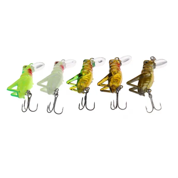 ZLD 5Pcs 곤충 낚시 미끼 하드 미끼 부동 시뮬레이션 메뚜기 미끼, 0ml
