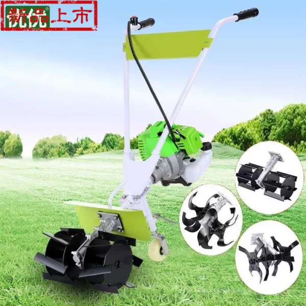 부품 고출력 손잡이 뒤집다 경운기 농토 열다 G황폐함 써레 땅 밭을 갈다 소형 L야채 기르기 전원 농부림, 투명