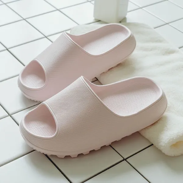 욕실화 물샘 펀칭 빠른건조 통굽 여름슬리퍼 여자소프트 욕실 샤워 미끄럼방지 악취방지 커플용품 실내 홈웨어 남성 C09 핑크 슈퍼소프트 똥 밟는 느낌 