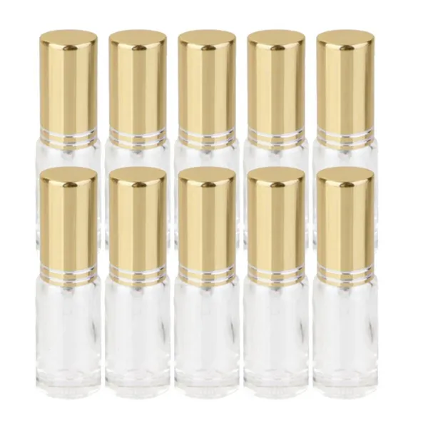 STK10pcs는 다시 채울 수있는 금 모자를 가진 5ml 과료 안개 분무기 병을 비 웁니다, 1개