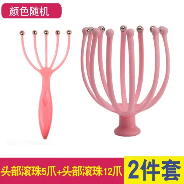 브러쉬겸 마사지건 두피가려울때 셀프마사지도구 시원한마사지 두피샴푸브러쉬 탈모에도움되는 두피각질제거하기 부모님마사지해주기 두피마사지기 문어발 공부하다사용하는 조용한 셀프로근육풀기, 단일사이즈, 손발 랜덤