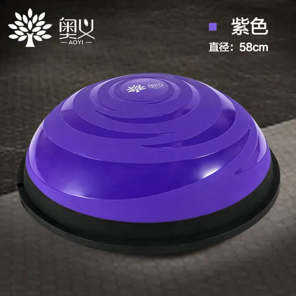 웨이브 스피드 볼 반원 밸런스 볼 농축 방폭 요가 볼 피트니스 훈련 장비 필라테스 홈 반구 전문 모델 증가 딥 퍼플 58cm