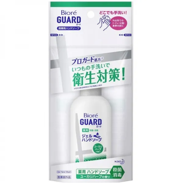 [핸드숍] 가오 비오레 가드 약용 젤 핸드 소프 유칼립투스 허브의 향기 휴대용 (60mL) 비오레 젤 핸드 비