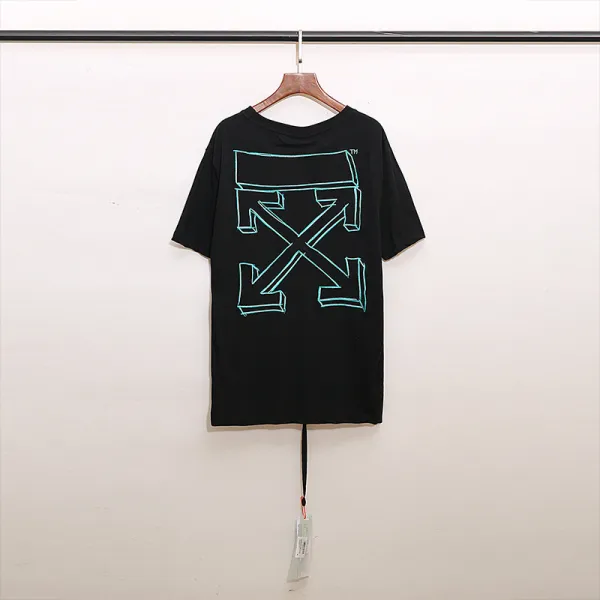 화원 라마다 패들 Ow 자수 레터링 컬러 3d 라인 프린트 반팔 남 여장 T 티셔츠