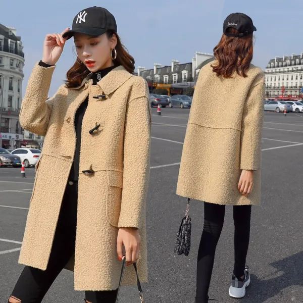 벨라루티 시티 캐주얼룩 뽀글이 더플코트