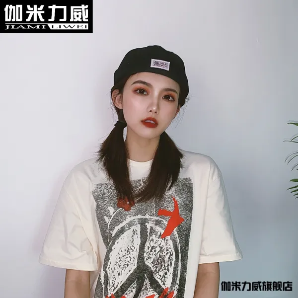 홍콩 바람 복고 거리 원숙 지주 모자 남녀 봄 여름 잘 어 울 리 는 망나니 스냅 백 모자 힙 합 버 전 베레모 열풍 - 블랙 M (56 - 58cm)
