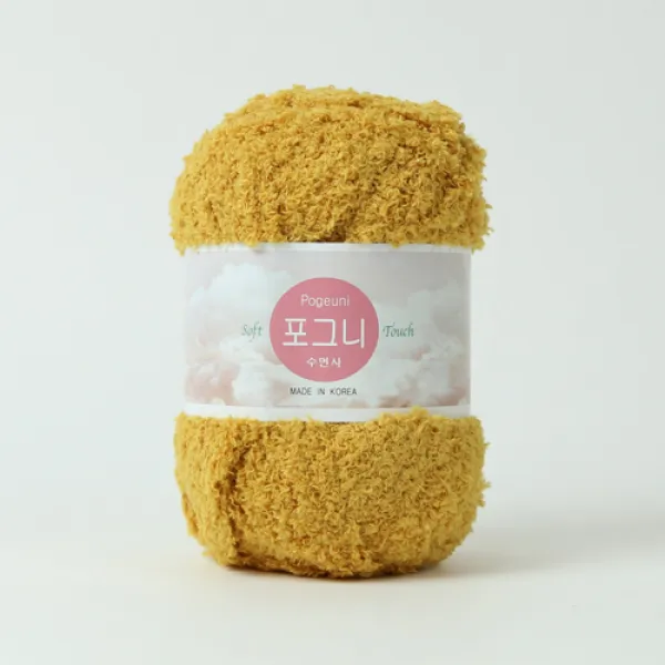  앵콜스 포그니 수면사 4볼묶음 겨울실 털실 모찌실 두꺼운실 겨울뜨개실 겨울가방 가방실 방석실 도톰한실 패브릭얀 222 머스타드 ★4볼묶음 