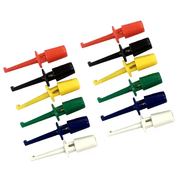 Zeyuan 12 PC 6 색깔 욕심 꾸러기 조사 SMD SMT IC 걸이 시험 클립 평면 케이블 42mm