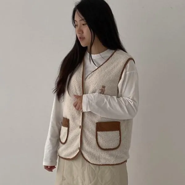 엠오엠_씨엘드마망kc 뽀글이조끼세트맘aa 추가 프리아기실내복 가을실내복 유아실내복 유아동복 아기내의 아기바디슈트 아기슈트 신생아슈트