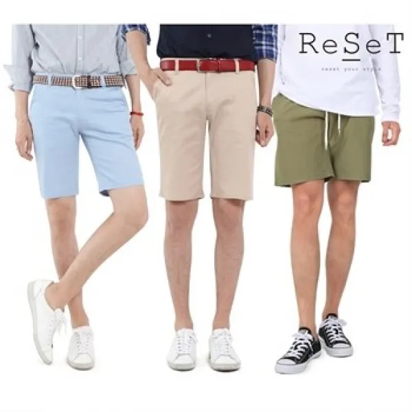 Reset 남성 5부 면스판 린넨 반바지