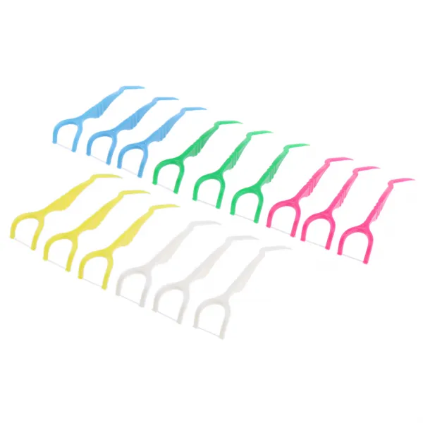 Stk15 개 Y 자형 치간 칫솔 이쑤시게 치실 이빨 클리너 구강 케어 1개