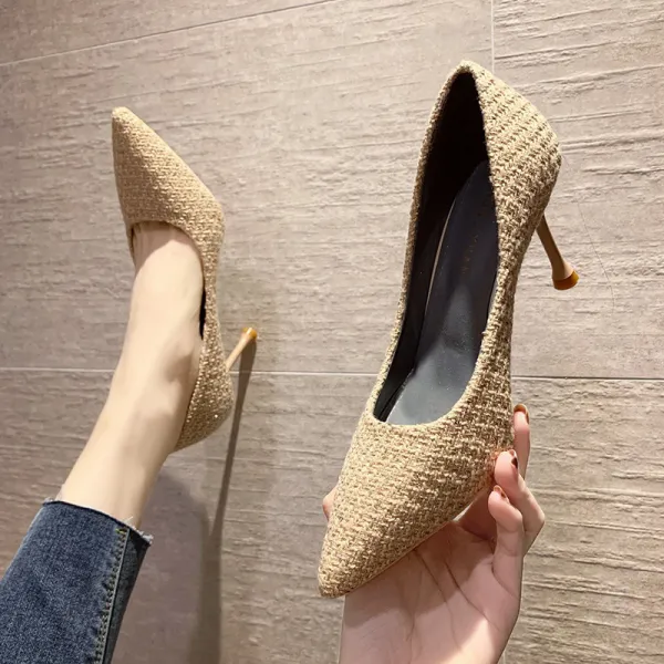 에이치에스비트레이딩 펌프스힐코디 펌프스힐구두 봄계절 프렌치시크 하이힐 여성 직업 동정심을 자아냈다 스틸레토힐 섹시 단화