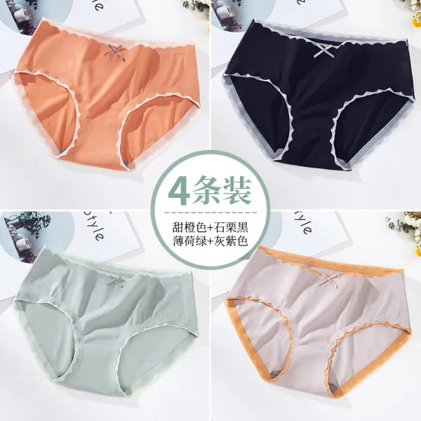 Mar.01 31번 아이스팬티 여 컴포트 헴배기 원턱 소녀 큐티 그래핀 항균 삼각팬츠 HJZ