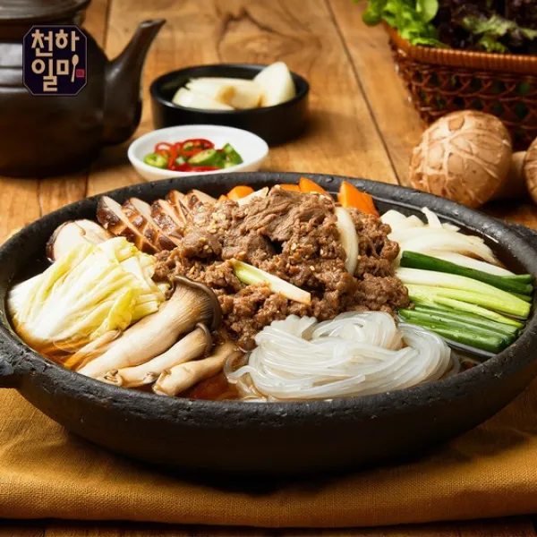 천하일미 전통/매콤소불고기 160g 8팩+전골육수 8팩 02_매콤 8팩+전골육수 8팩 상세설명 참조