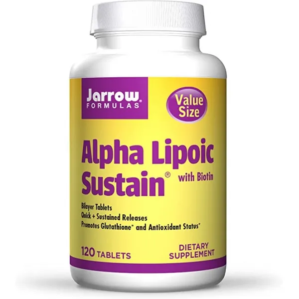 Jarrow Formulas Alpha Lipoic Sustain 300 mg - 120 정제 - 보편적인 항산화제 ＋ 비오틴 - 포도당 대사 에너지 생산 지원 - 방출 A