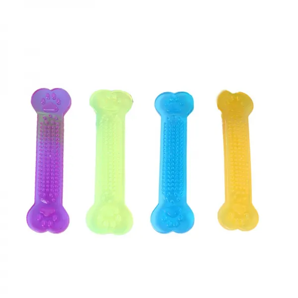 애완 동물 제품 개 씹기 장난감 고무 뼈 공격적인 Chewers 물린 칫솔 강아지 치과 치료 액세서리 1pcs Random Color