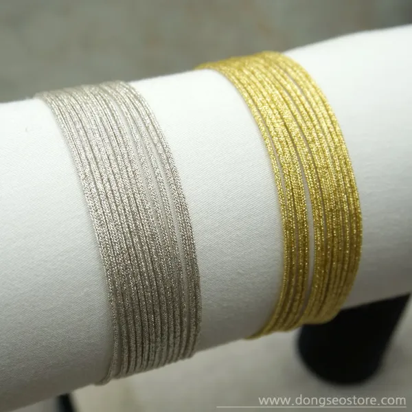 동서스토어 폴리 은사 금사 매듭실 0.7mm 1mm (450cm) 매듭재료, 은사(1mm)