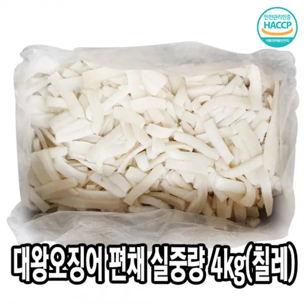 다인 대왕오징어 편채 4kg 냉동 오징어채 무라사키 제사용 제수용 [2691-0](박스)4kg 대왕오징어 편채(흰색)