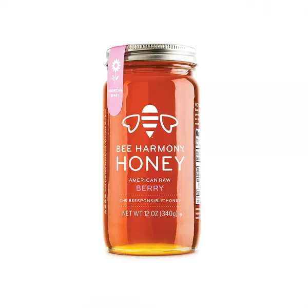 비하모니 Bee Harmony American Raw Berry Blossom Honey 아메리칸 러 베리 블라섬 허니 12oz (340g), 340g, 1팩