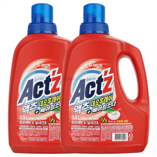 피죤 액츠 데오후레쉬 + 베이킹소다 드럼겸용 3.5L x 2개, 2개, 3.5L
