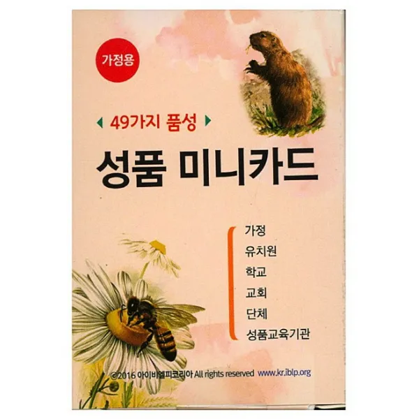 49가지 품성 성품 미니카드: 가정용, 아이비엘피코리아