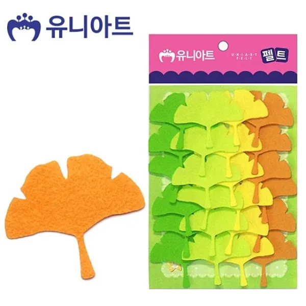 와이딜 유니아트 펠트 3500 은행잎 24pcs 65x55mm