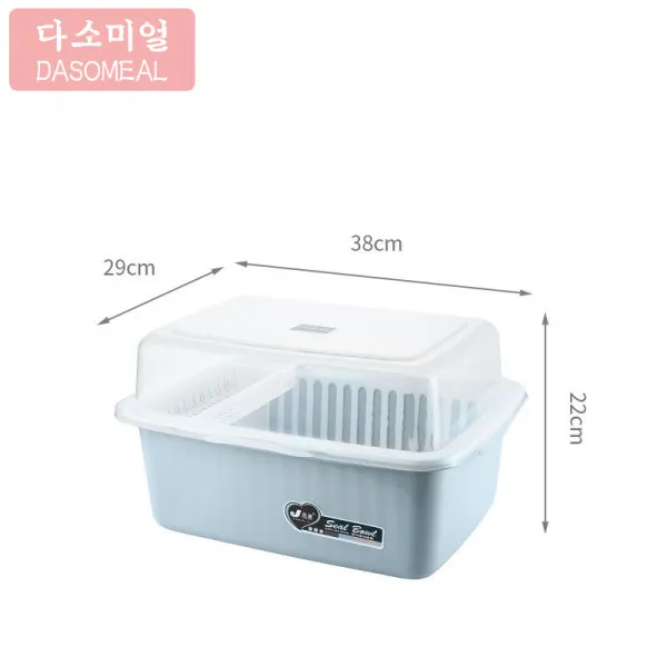 다소미얼/ 싱크선반주방 그릇 수납함 특대 사이즈 플라스틱 찬장 서랍장 물건조대 가정용 다용도 선반 ST01 A28Z, 01 블루 소