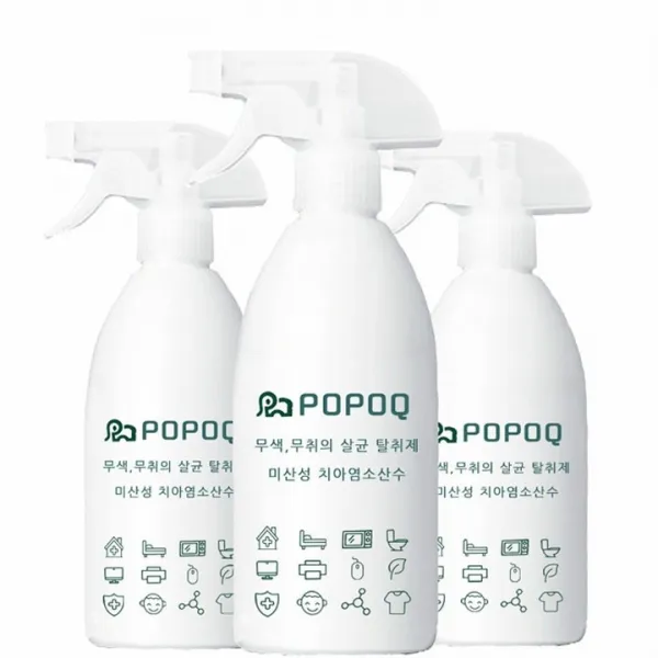 [포포큐] 미산성 차아염소산수 무색 무취의 살균탈취제 3EA, 3개, 500ml
