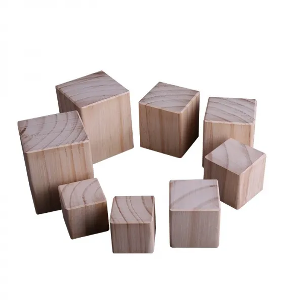 소나무 원목 발통 다리 받침 가구 사각블록 발굽 소파 매트 캐비닛, 8x8x8cm