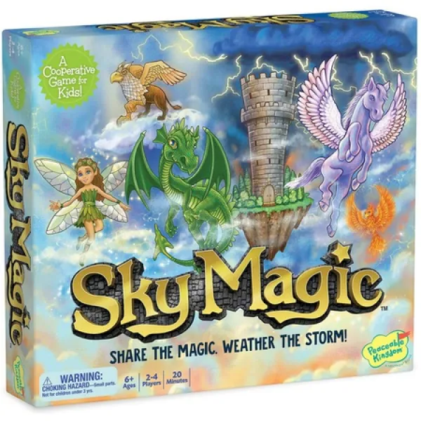 Peaceable Kingdom Sky Magic - 연속적인 이동 협동 보드 게임, One Color