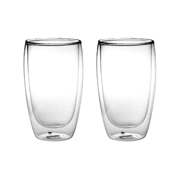 무아 1+1세트 홈카페 이중유리컵 450ml, 2개, 단일