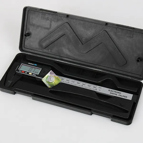 고정밀도 레벨 스테인리스 버니어 캘리퍼스 0 150mm 200mm 300mm 탄소 섬유 0 150mm정밀 0.1mm 선물 상자 개