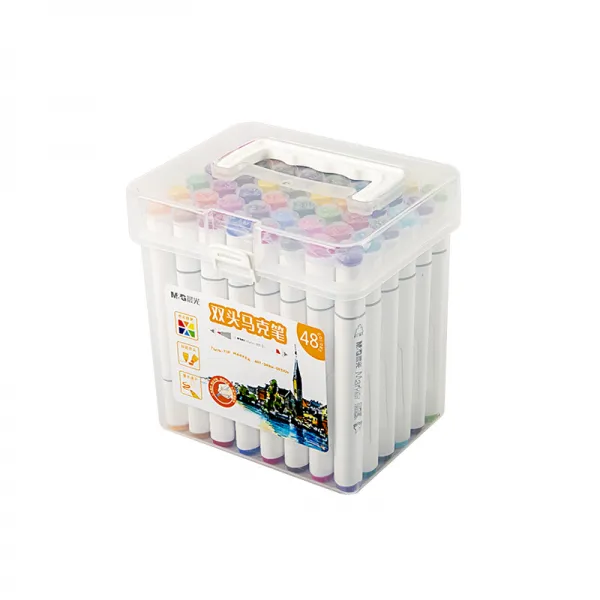 아침 햇살 M And G 문구 48 색 쾌속 건조 쌍 두 마크 펜 섬유 두 학생 중점 표기 1개