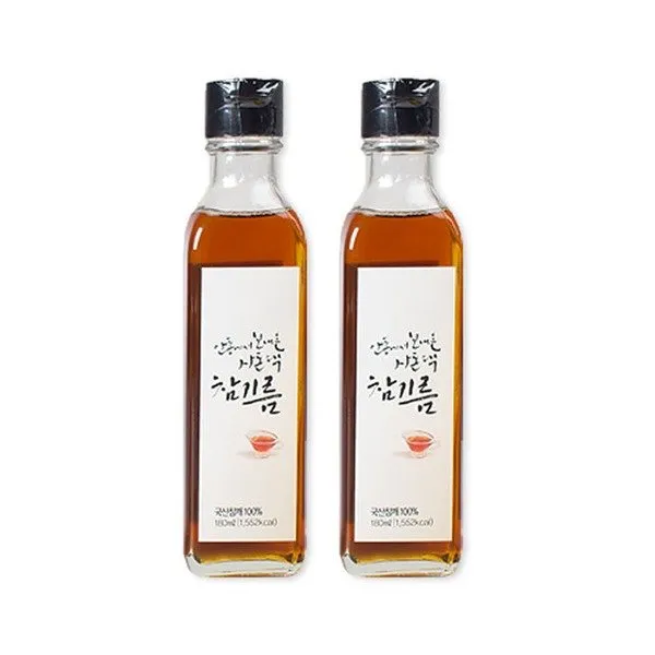 [안동흑마] 사돈댁 참기름1호 세트(180ml X 2병), 단일상품