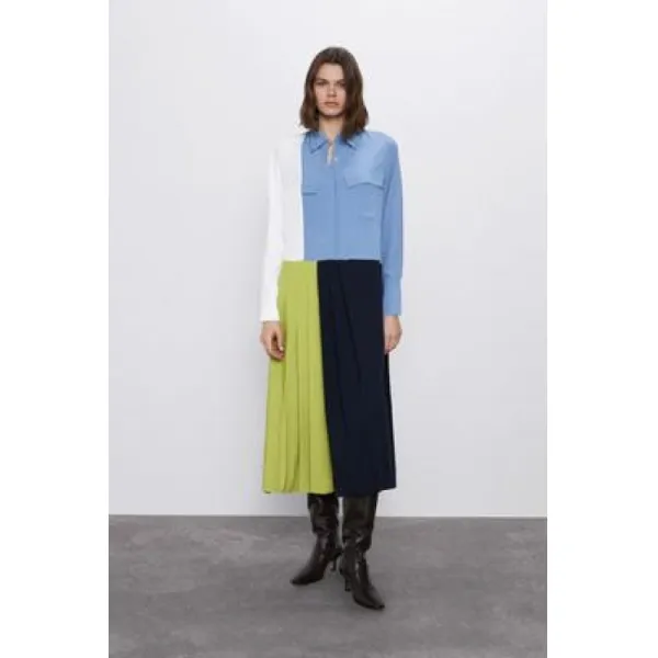 Bear 패치워크 원피스 짜집기 의상 여자 누더기 패션 Gc 000080572