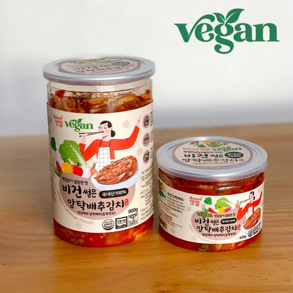 맛깔 비건 암탁 항암 배추 김치 썰은김치 430g 900g 포기김치 2kg 5kg 맛있는 전라도 국내산 100% Haccp 비건항암배추김치 430g