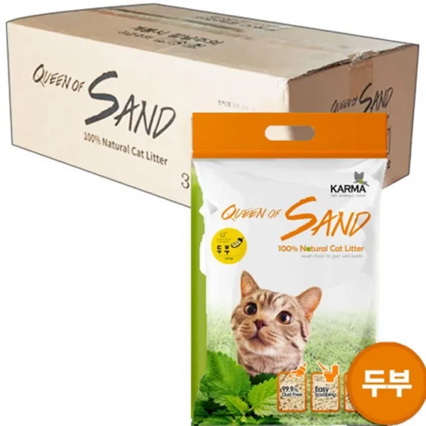 먼지없는 두부모래 고양이 오리지널 3kgx6개 소변모래